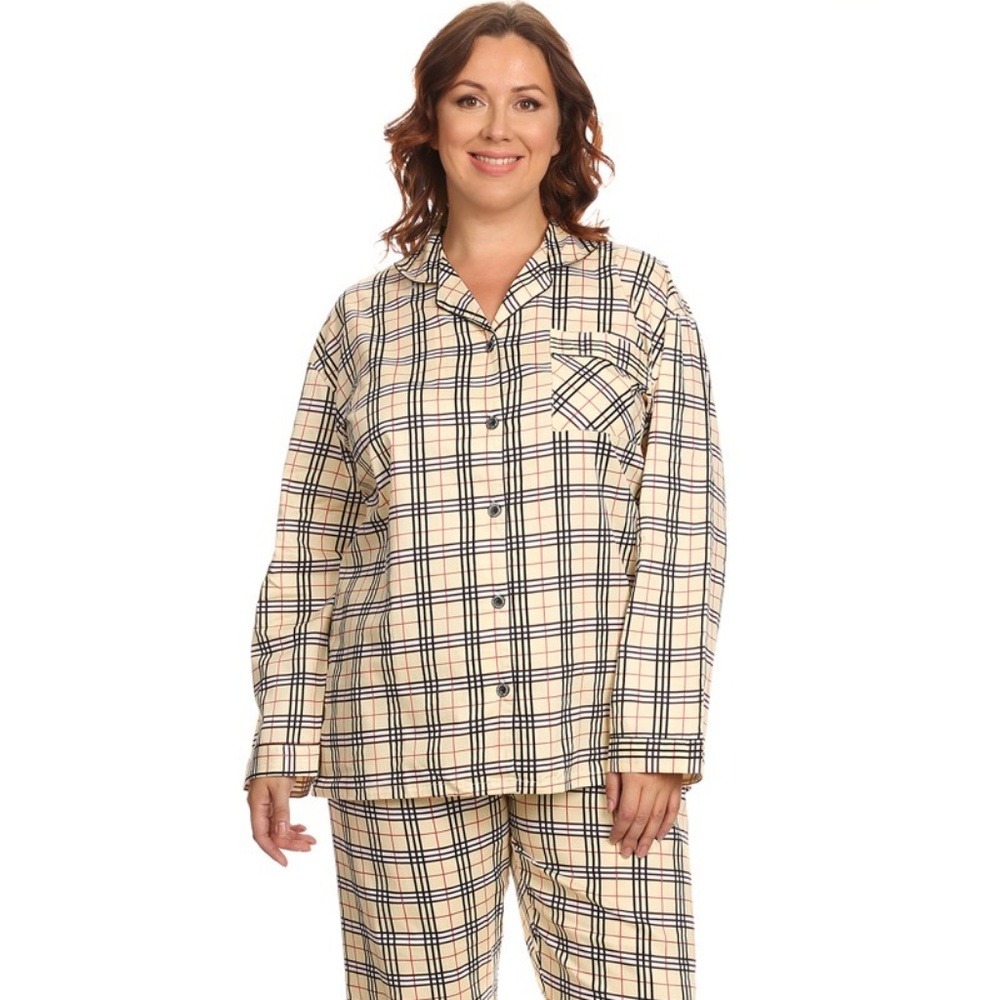100% COTTON PAJAMAS IN FANCY CHECKER